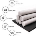 Draught excluder blocks noise, light and draughts