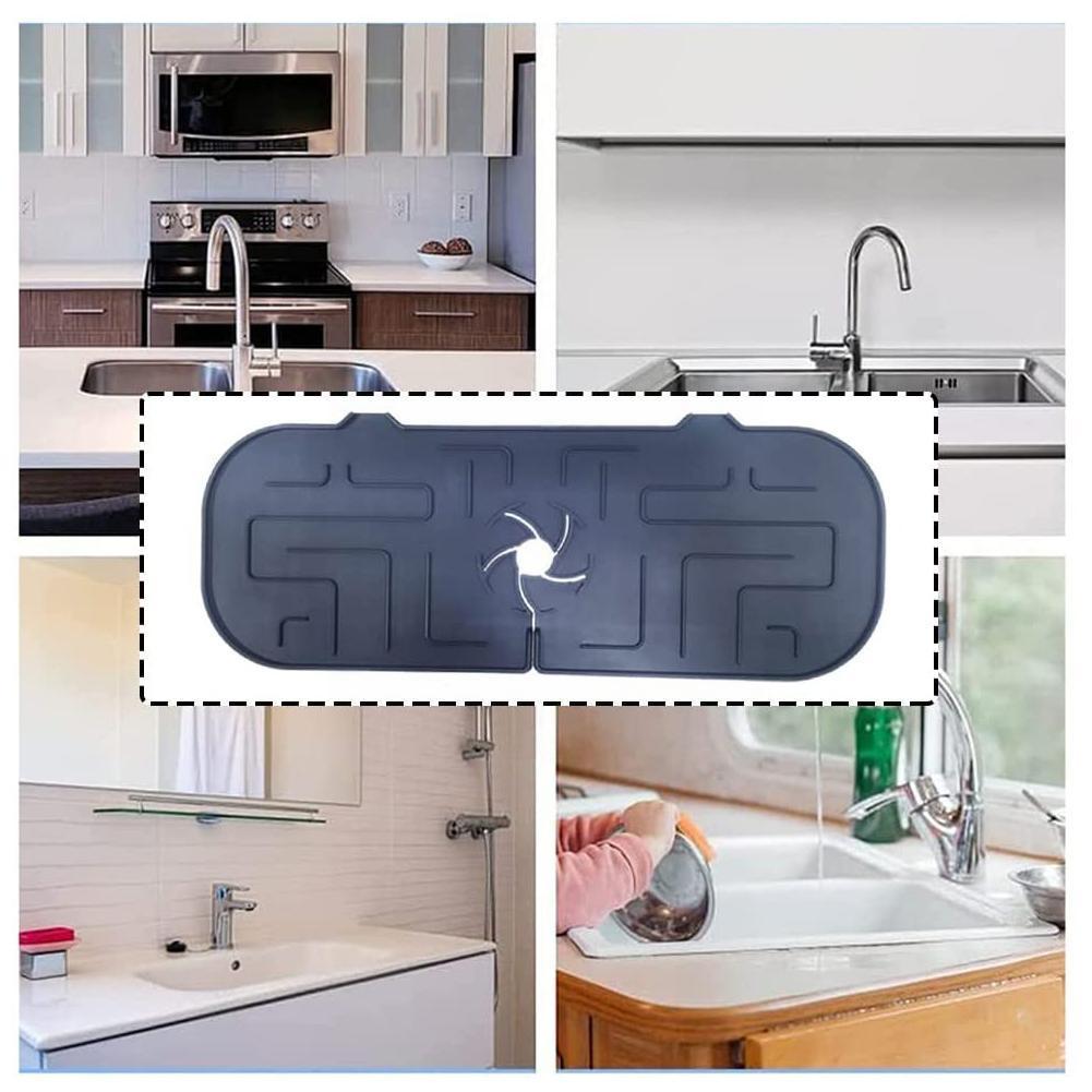 Silicone Tap Splash Mat – Sink Drip Catcher – image 7