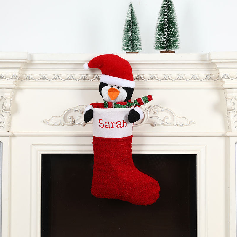 3D Hugging Character Christmas Stocking (56 cm)