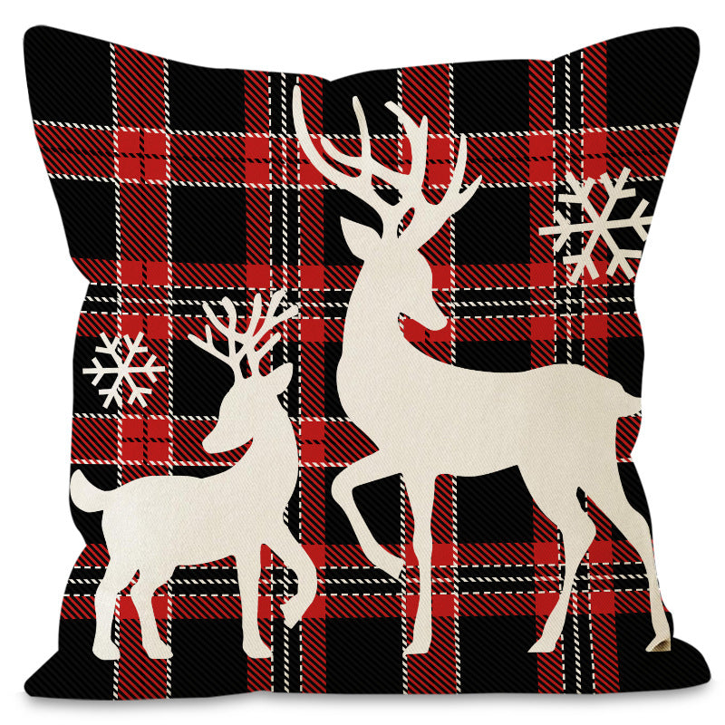 Red Plaid Christmas Cushion Cover (45 x 45 cm) – image 7