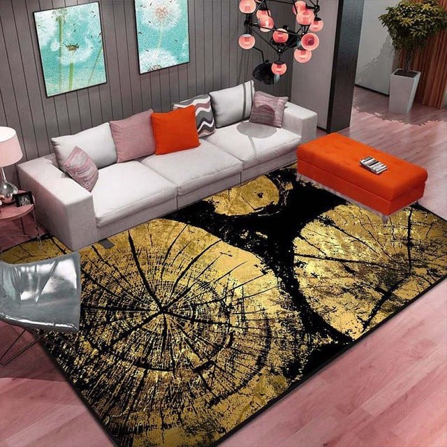 Abstract Flower Print Rug – Soft Non-Slip Area Rug