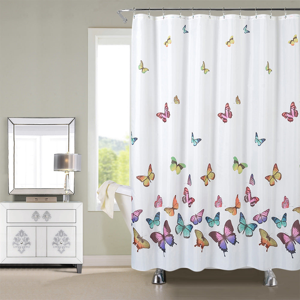Colourful Butterfly Shower Curtain – 180 x 180 cm