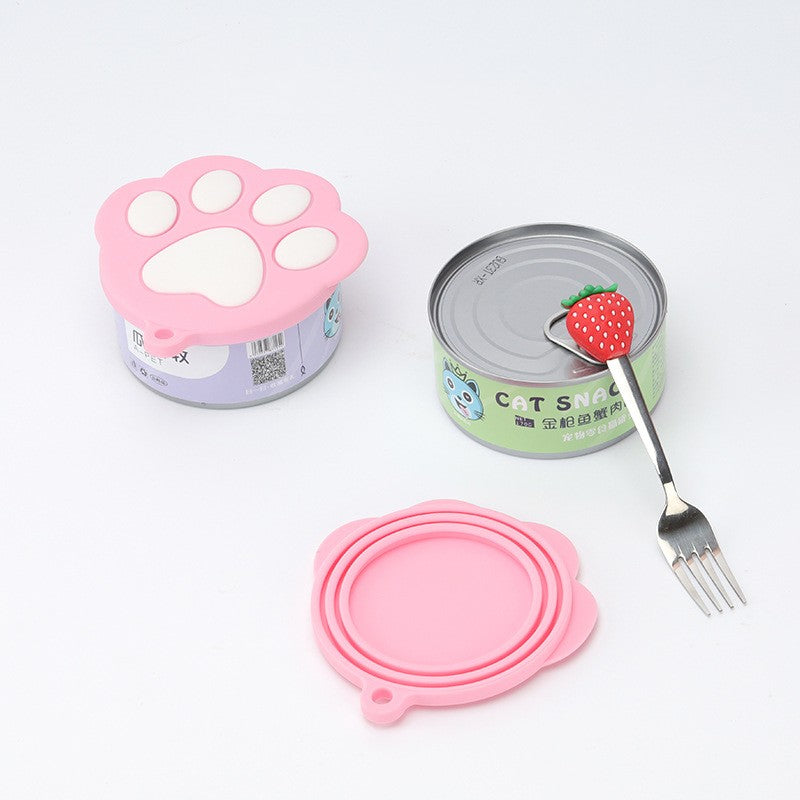 Paw-Shaped Silicone Pet Food Can Lid – image 3