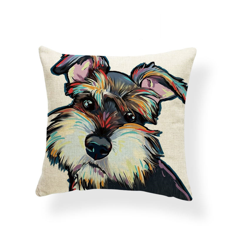 Watercolour Dog Breed Cushion Cover – 45 x 45 cm