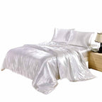 Satin-Finish Duvet Cover with Zip – Black, Silver or Ivory – image 5