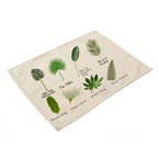 Green Leaf Linen Placemats – Set of 4