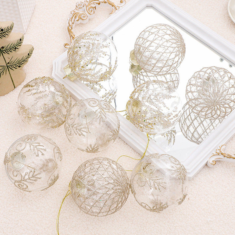 Painted Clear Christmas Bauble Gift Box – 9 x 8 cm