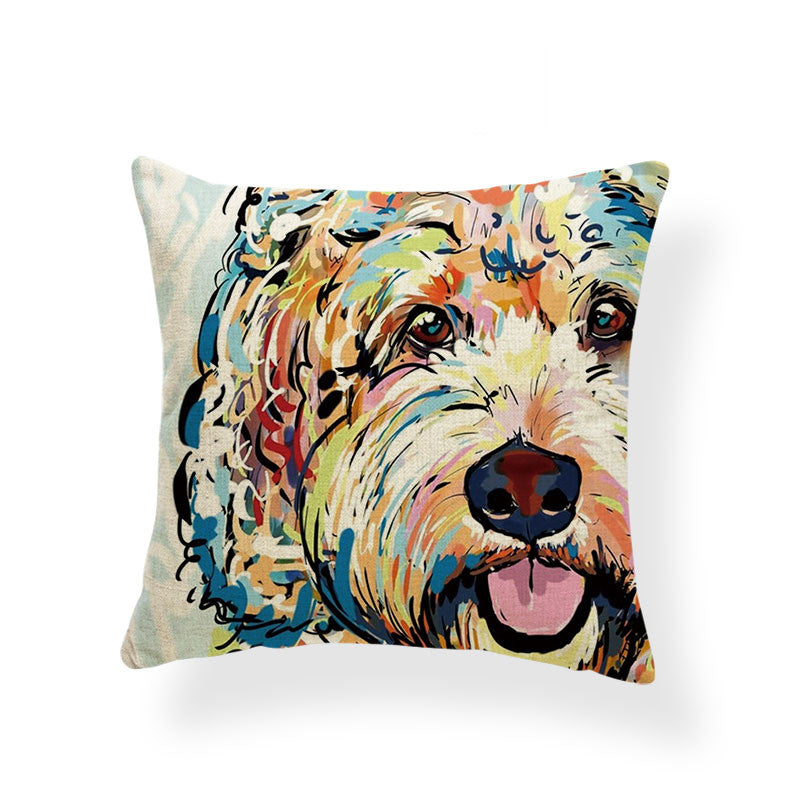 Watercolour Dog Breed Cushion Cover – 45 x 45 cm – image 8