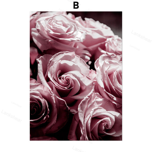 Pink Peony Canvas Print – Unframed Wall Art – image 4