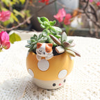 Mushroom Animal Resin Planter – image 3