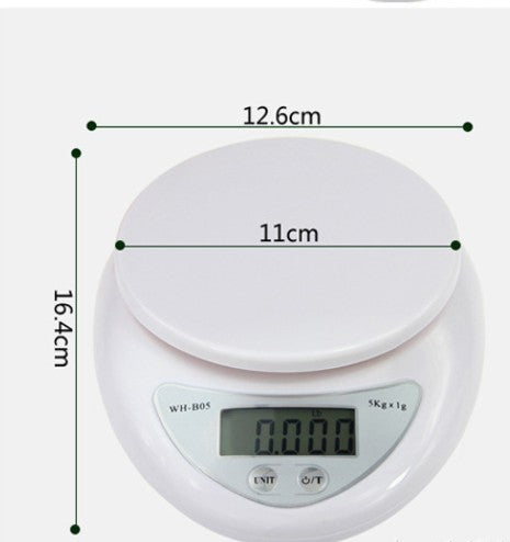 Digital kitchen scale dimensions 16.4 x 12.6 cm