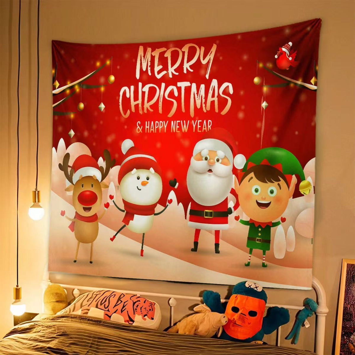 Christmas Wall Tapestry – Festive Hanging Backdrop (98 x 68 cm)