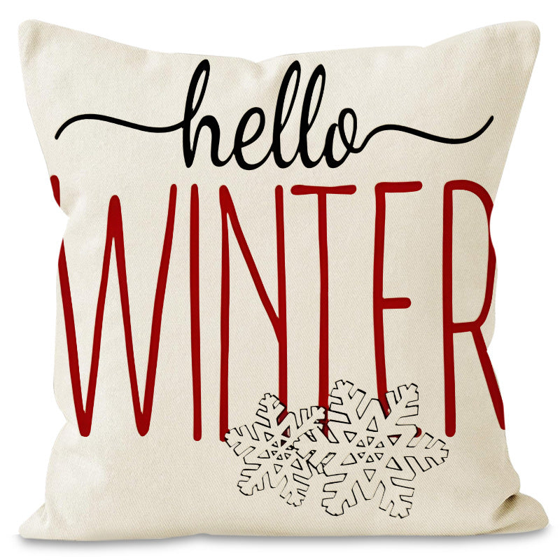 Santa Hat & Christmas Tree Cushion Cover (45 x 45 cm)