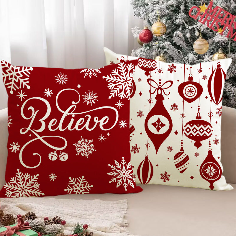 Red Bauble Christmas Cushion Cover (45 x 45 cm)