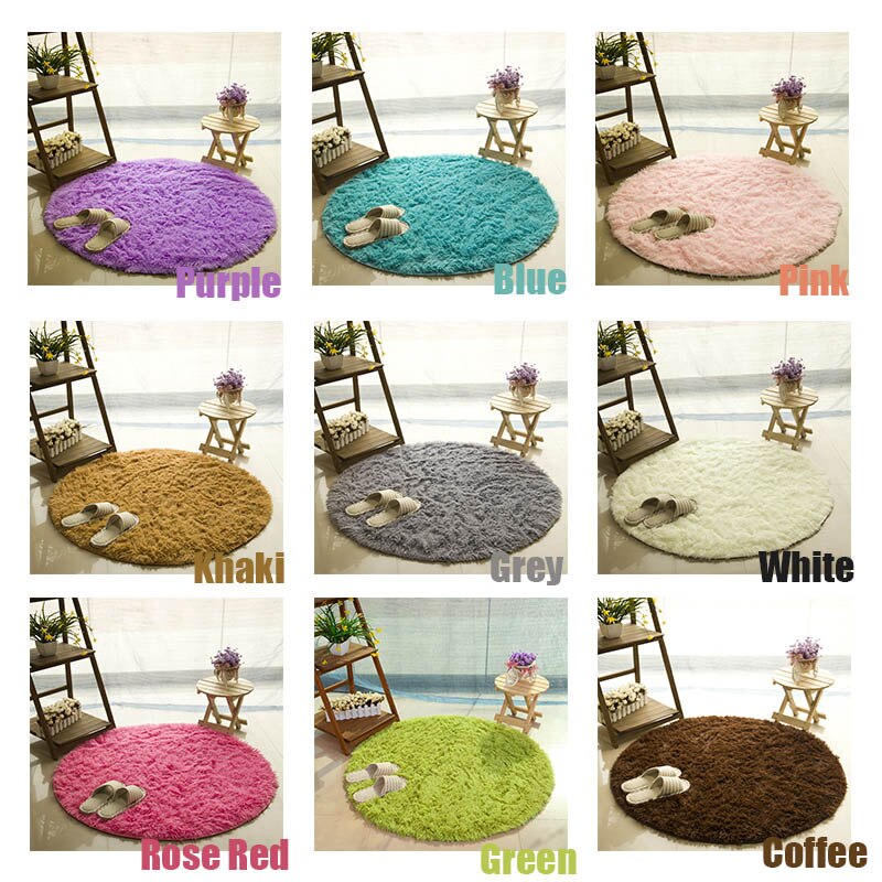 Fluffy Round Faux Fur Rug – Soft Shaggy Area Rug