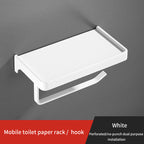 Wall-Mounted Toilet Roll Holder with Shelf – image 13