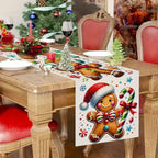 Gingerbread Man Christmas Table Runner (33 x 183 cm) – image 4