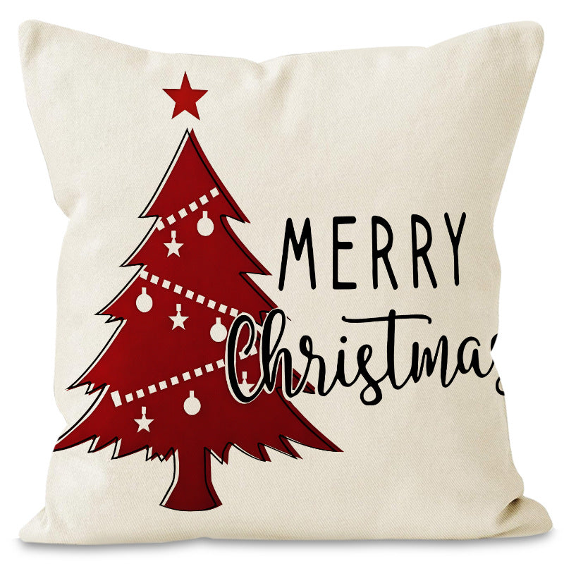 Christmas Tree & Snowflake Cushion Cover (45 x 45 cm)
