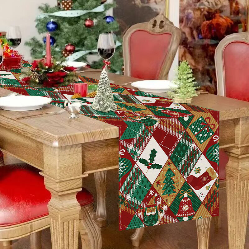Christmas Stocking Plaid Table Runner (33 x 183 cm)