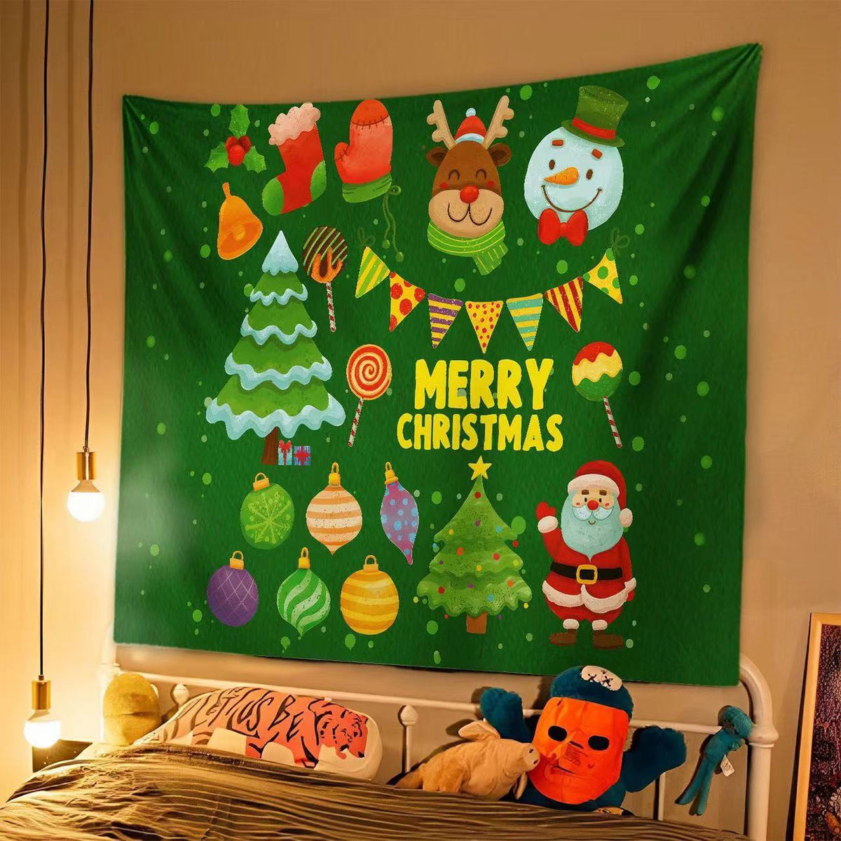 Christmas Wall Tapestry – Festive Hanging Backdrop (98 x 68 cm)