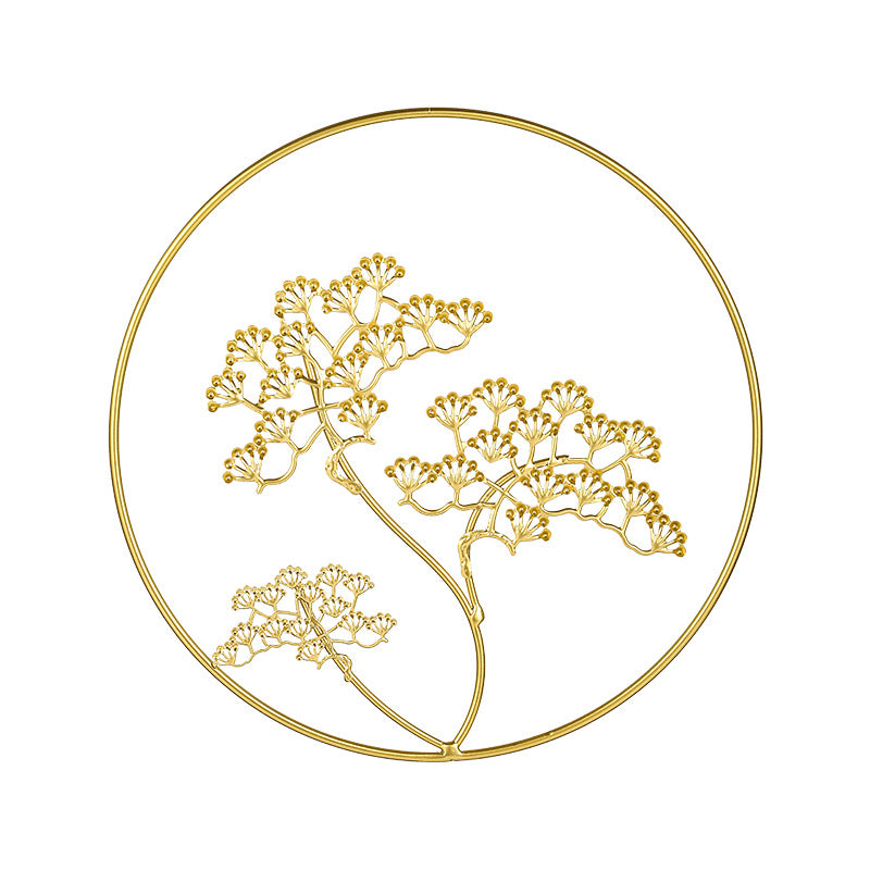 Golden Leaf Metal Wall Décor – Blossom Pine