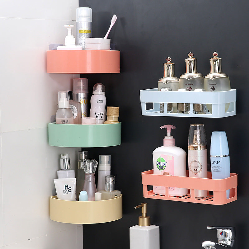 No-Drill Bathroom Storage Shelf