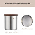 Stainless Steel Coffee and Tea Canister with Wooden Lid