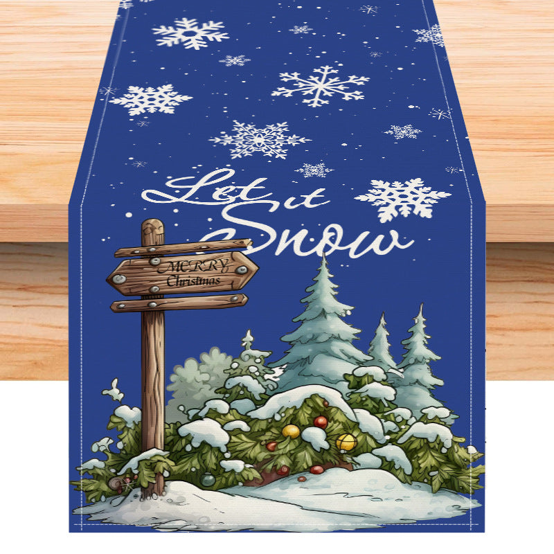 Let It Snow Christmas Table Runner (33 x 183 cm) – image 8