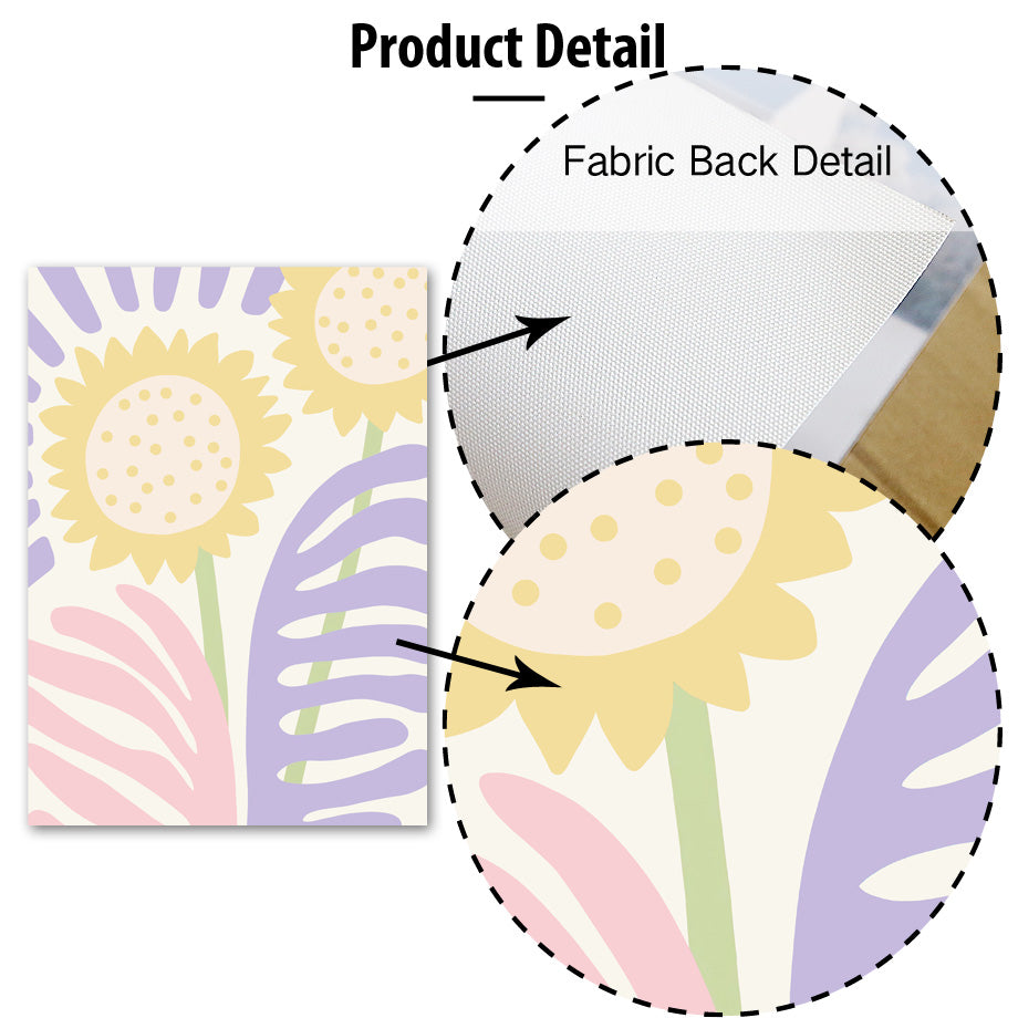 Pastel Flower Market Canvas Print – Unframed Wall Art – image 3