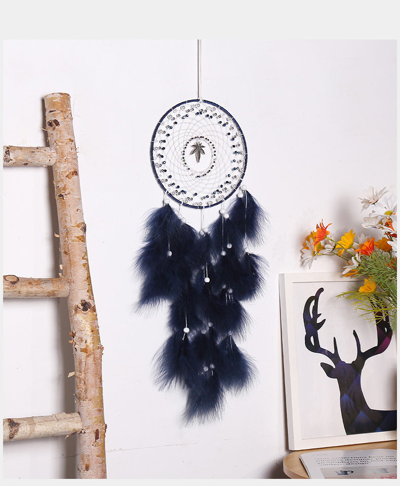 Navy Feather Dream Catcher