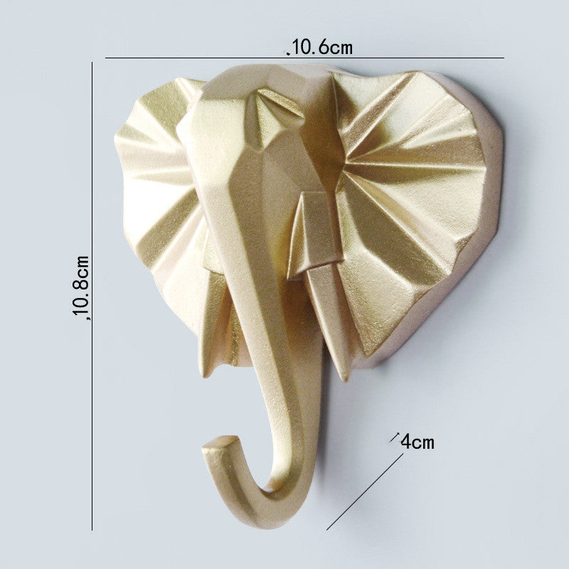Geometric Animal Head Wall Hook
