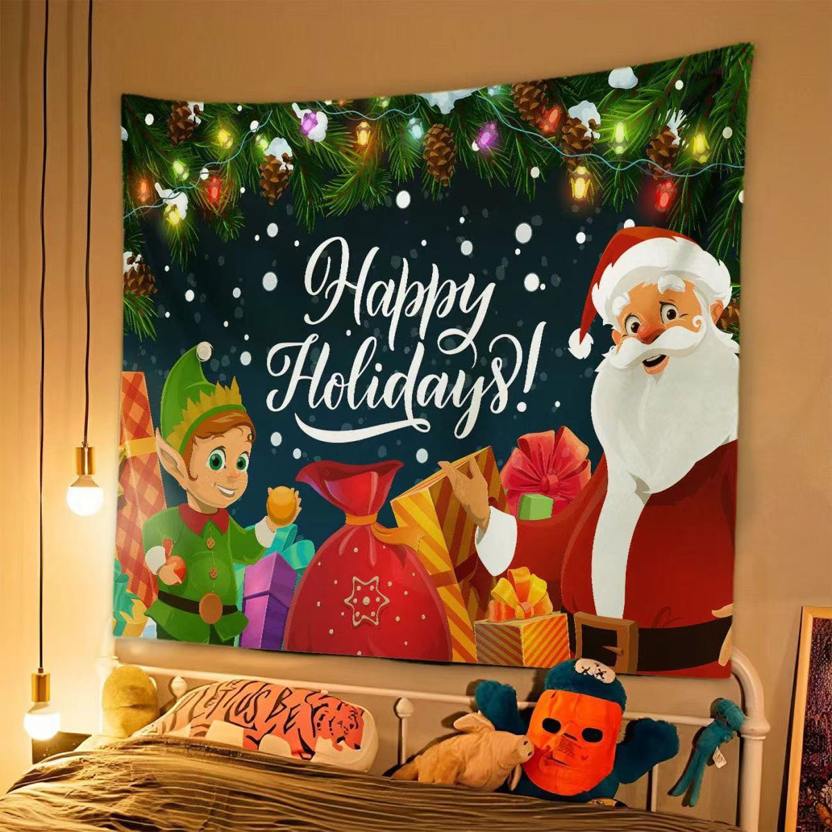 Christmas Wall Tapestry – Festive Hanging Backdrop (98 x 68 cm)