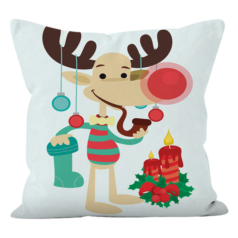 Super Soft Reindeer & Snowman Cushion Cover (45 x 45 cm)