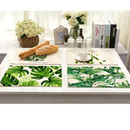 Green Leaf Linen Placemats – Set of 4