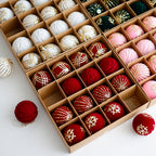 Plush & Painted Christmas Bauble Set – 16 Piece Gift Box – image 2