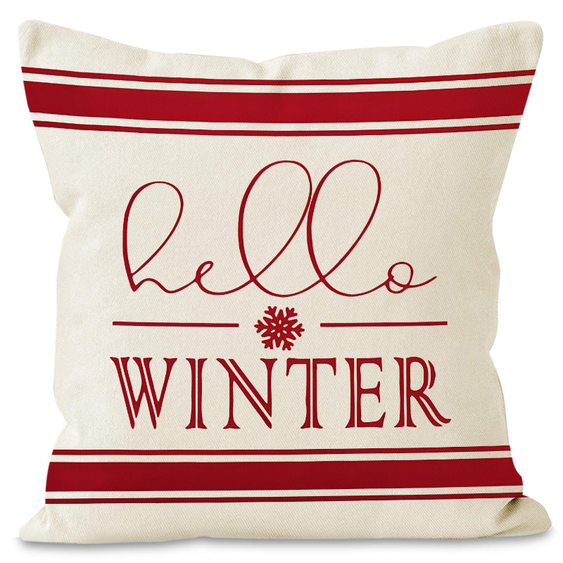 Snowflake Check Christmas Cushion Cover (45 x 45 cm)