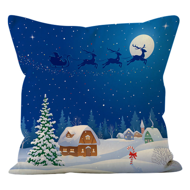 Snowman & Christmas Tree Cushion Cover (45 x 45 cm)
