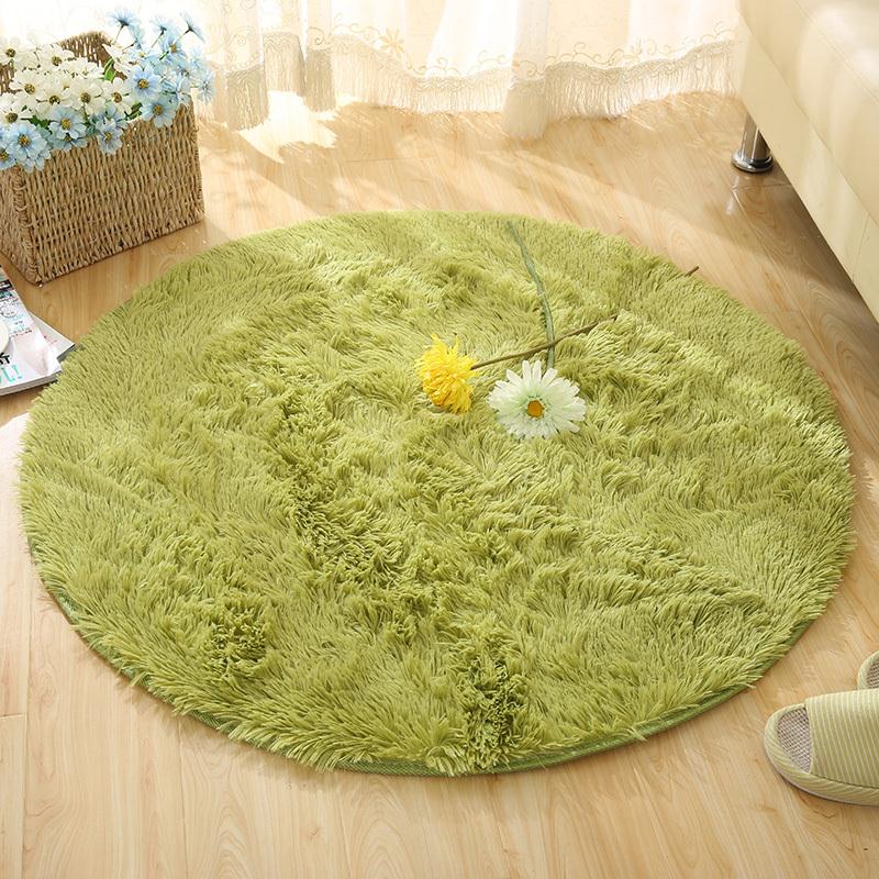 Fluffy Round Faux Fur Rug – Soft Shaggy Area Rug