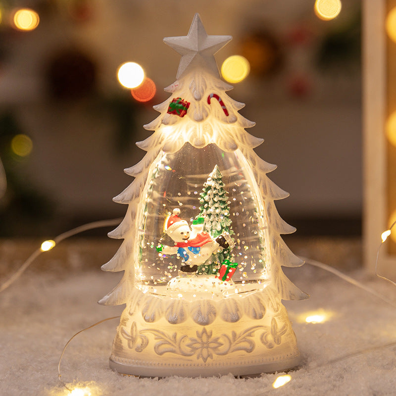 Light-Up Snow Globe Christmas Tree Lantern