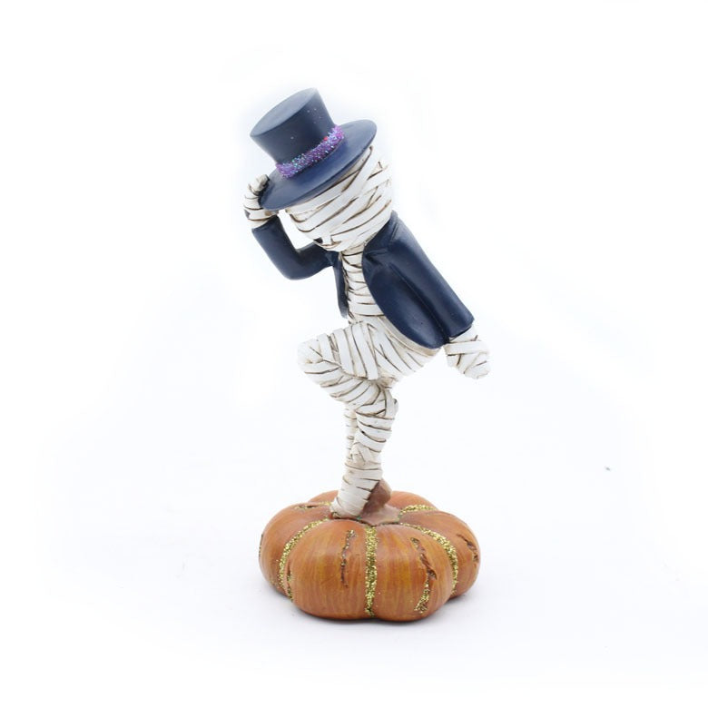 Mummy Halloween Ornament – Resin Tabletop Decoration