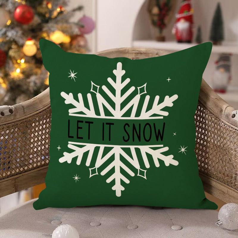 Christmas Tree & Snowflake Cushion Cover (45 x 45 cm)