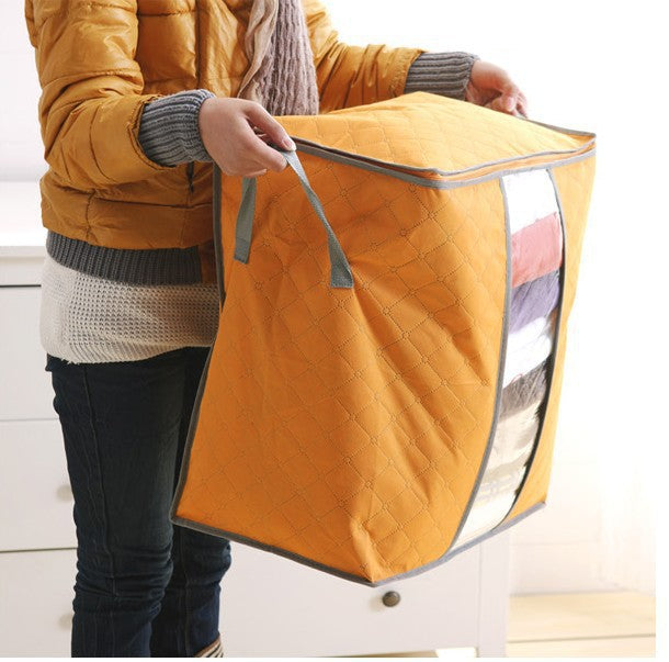 Bamboo Charcoal Clothes Storage Bag – Tall – Orange