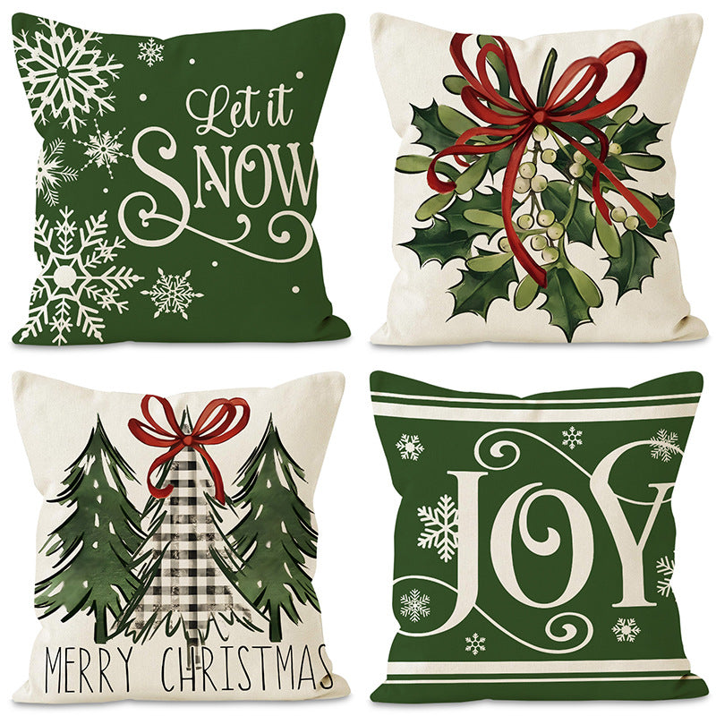 Green Christmas Cushion Cover (45 x 45 cm)