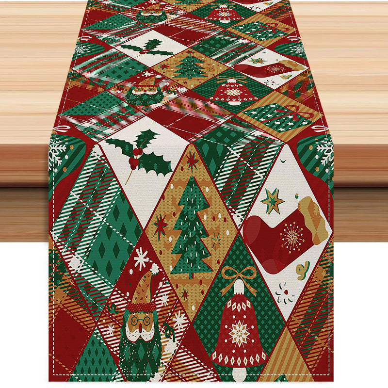 Christmas Stocking Plaid Table Runner (33 x 183 cm)