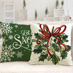 Green Christmas Cushion Cover (45 x 45 cm) – image 2