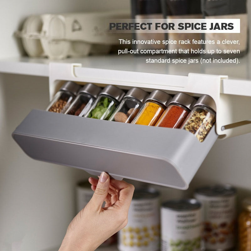 Under-Shelf Pull-Out Spice Organiser