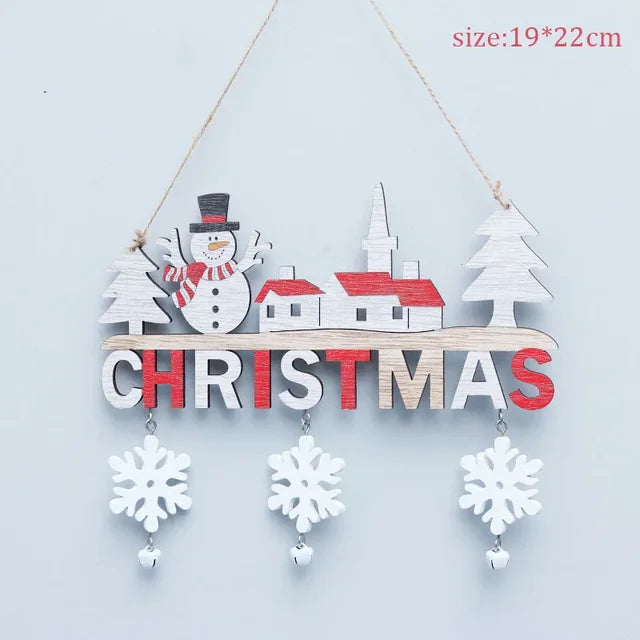 Wooden Christmas Hanging Decorations – Snowman