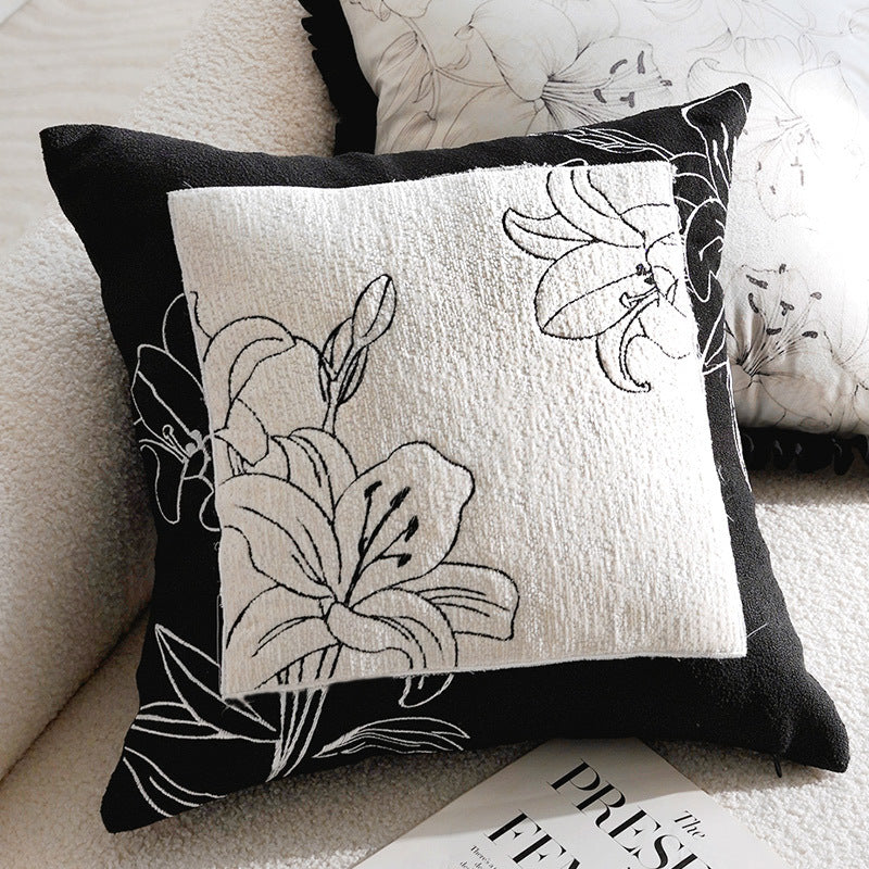 Modern Chenille Cushion Cover – Lily Panel – 45 x 45cm