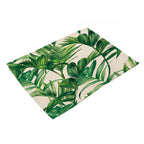 Green Leaf Linen Placemats – Set of 4