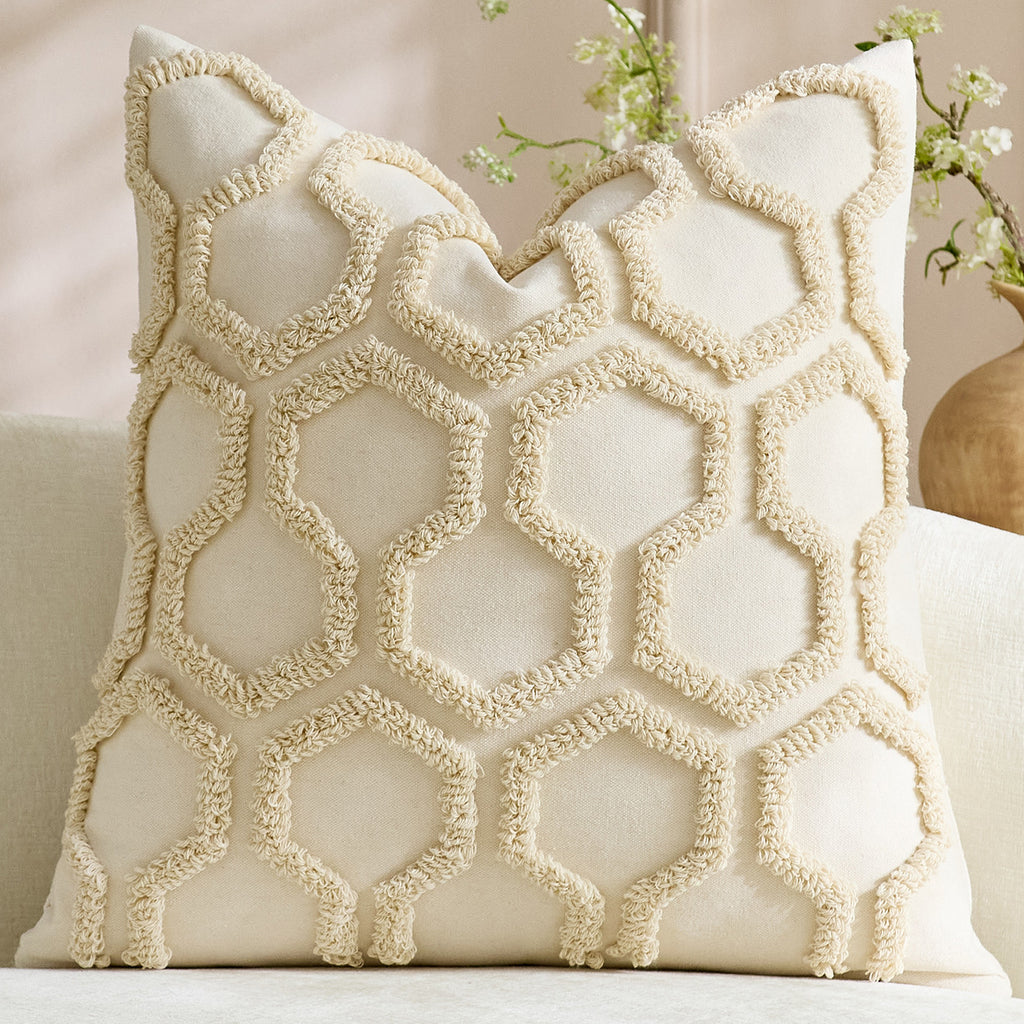 Textured Tufted Geometric Cushion Cover – 45 x 45 cm – image 7